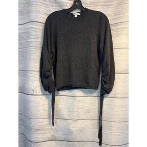 Autumn Cashmere Ruched Sleeve Tie Detail Sweater Size XS